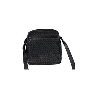 Bottega Veneta Intrecciato Dark Brown Leather Crossbody Messenger Bag
